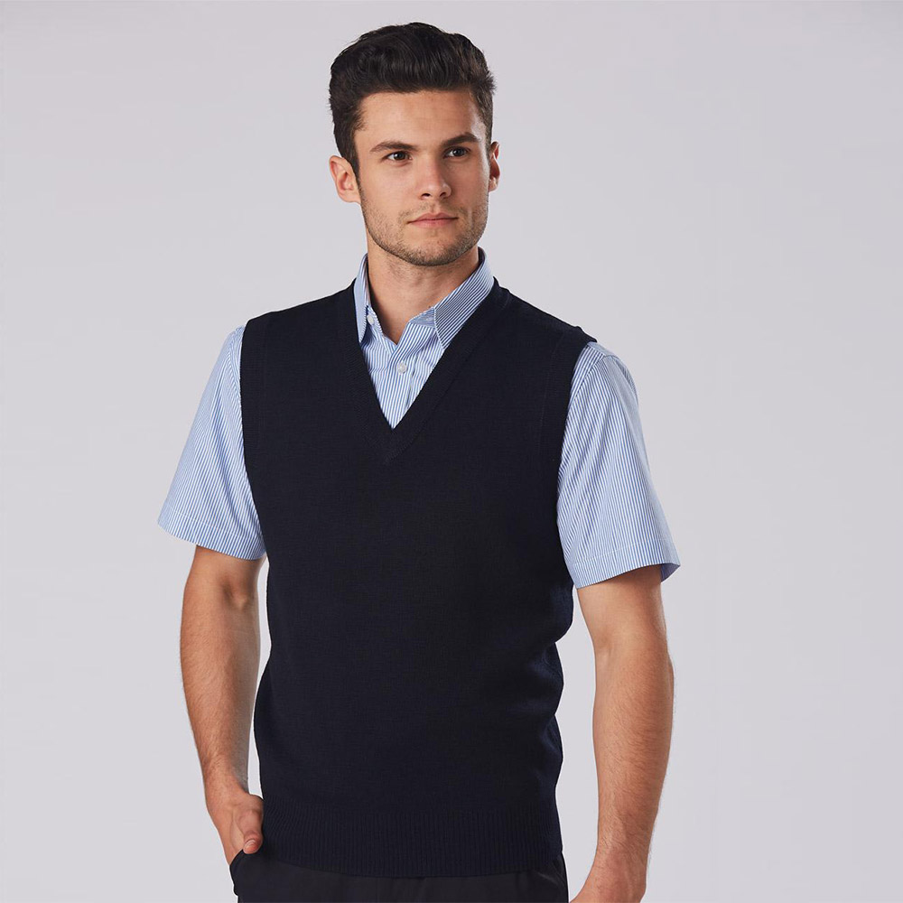 Unisex Wool/Acrylic V-Neck Vest