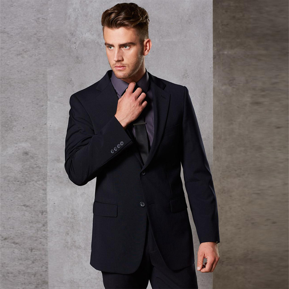 Men's Wool Blend Stretch Two Buttons Jacket