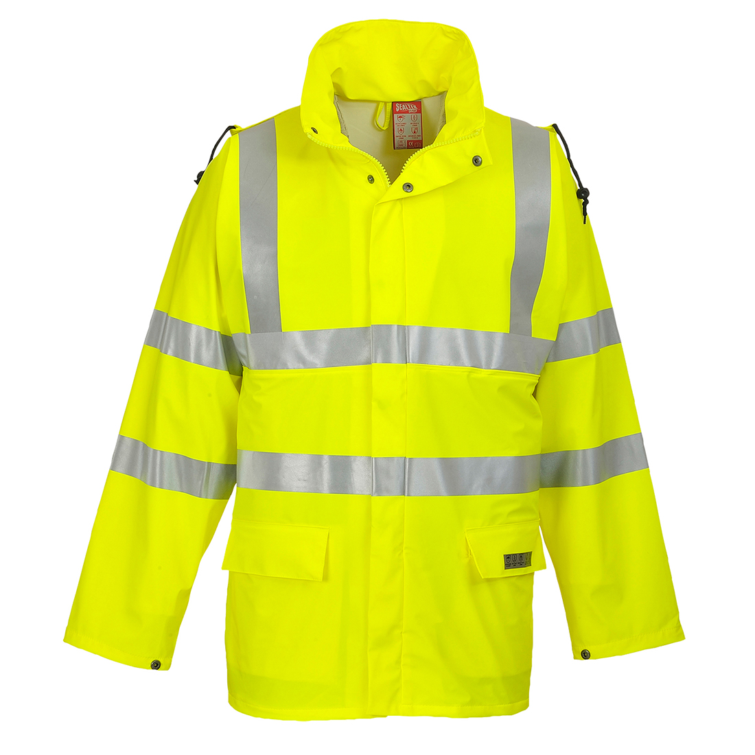 Flame Resistant Durable Waterproof Windproof Hi-Vis Jacket with PU Coated