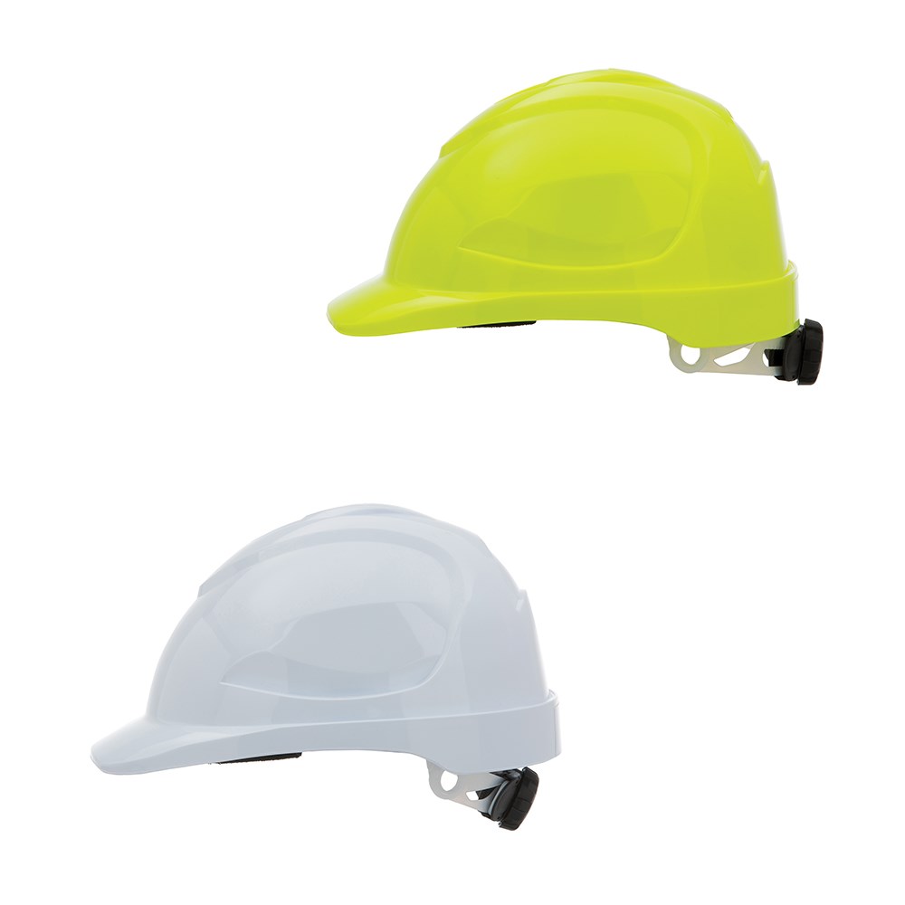 Unvented Polycarbonate Hard Hat With Ratchet Harness