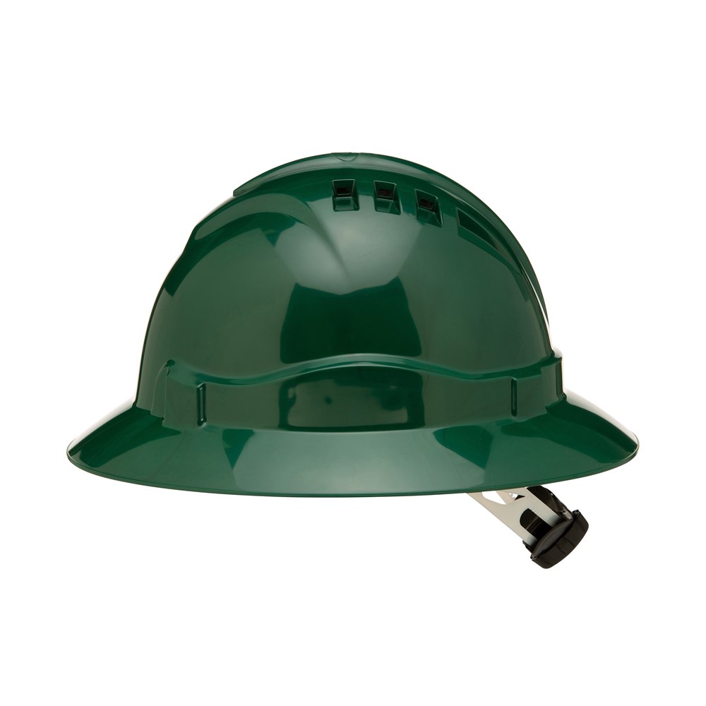 ABS Lightweight Durable Vented Full Brim Safety Helmet with Ratchet Harness