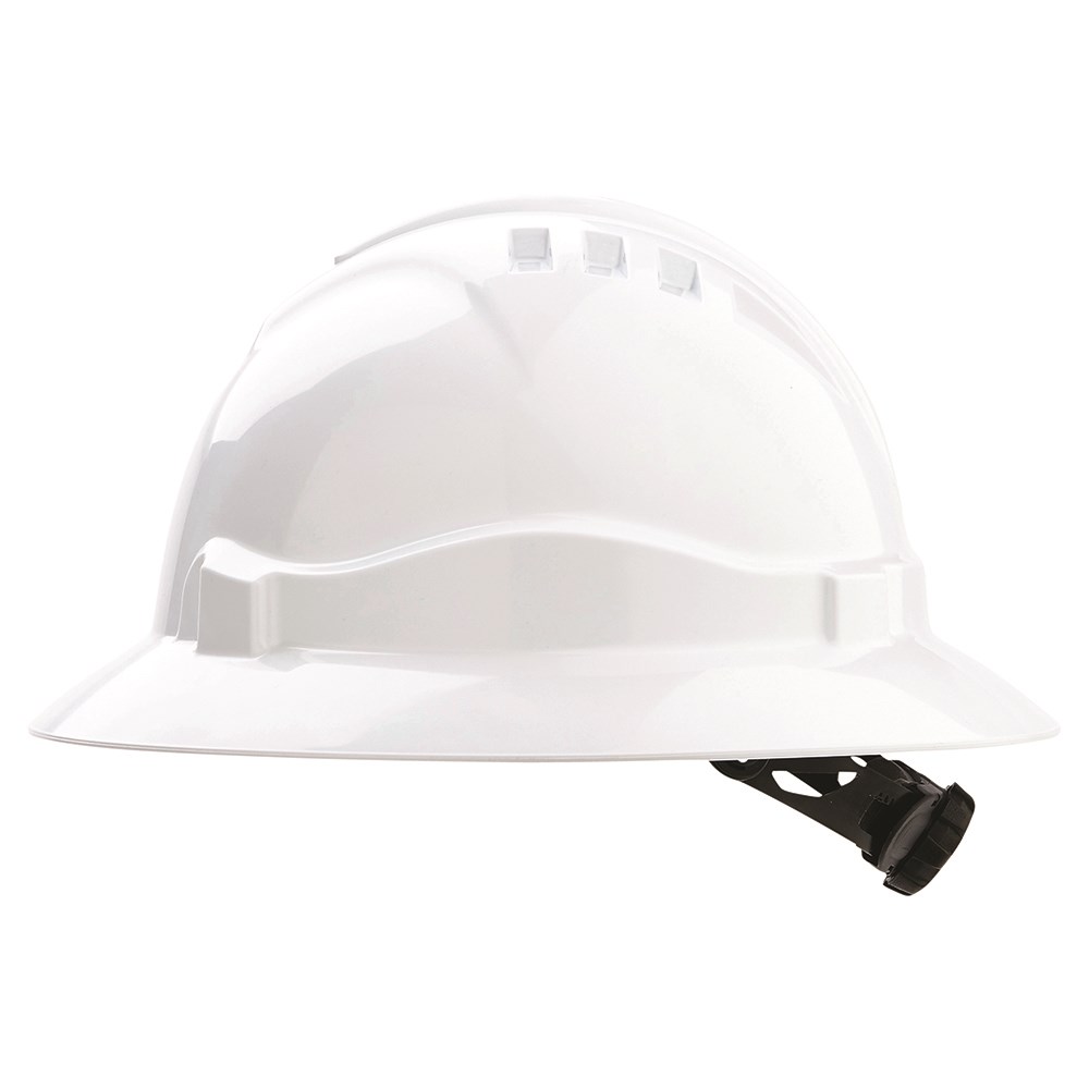 Lightweight Durable ABS Full Brim Safety Helmet Unvented