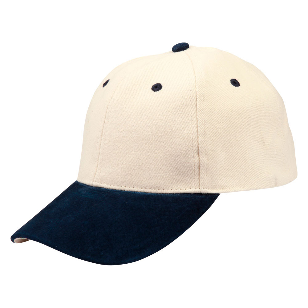 Heavy Brushed Cotton Cap With Imitation Suede Peak
