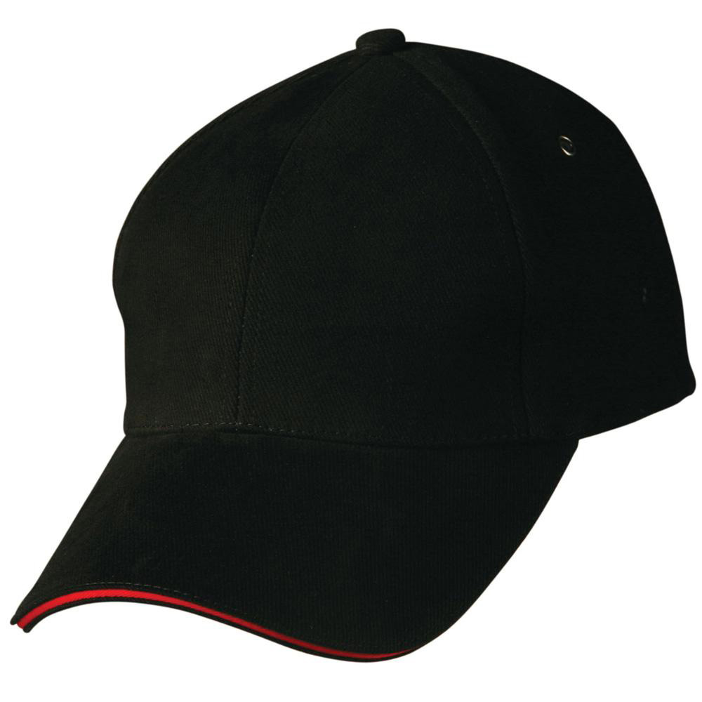 Heavy Brushed Cotton Sandwich Peak Cap