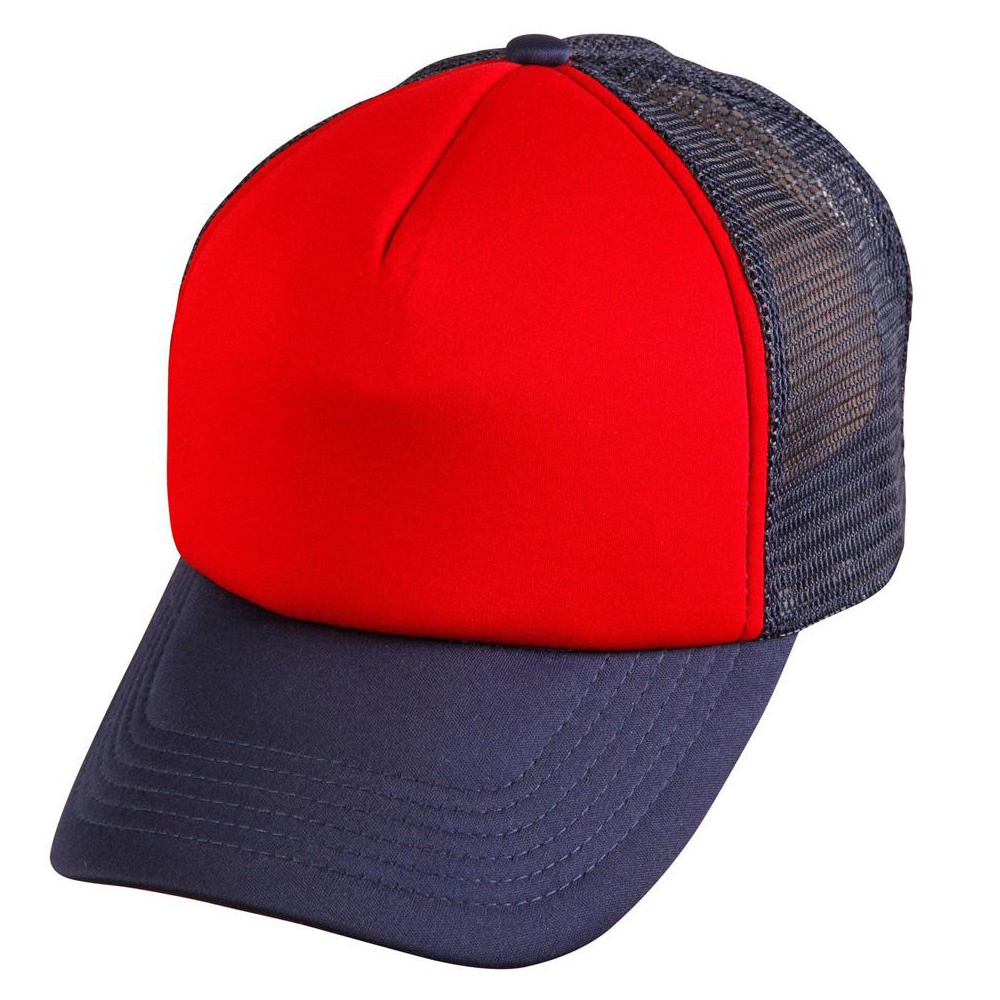 Padded Polyester Trucker Cap With Nylon Mesh Back