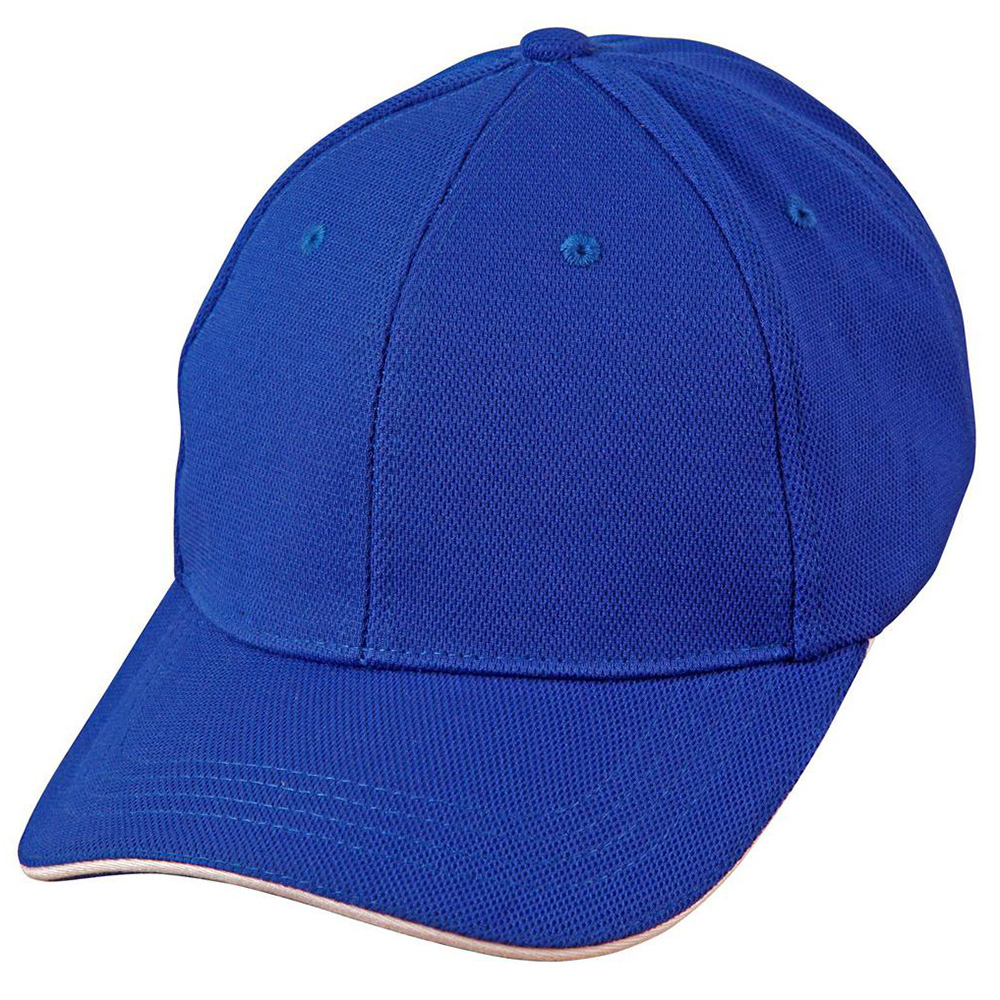 Pique Mesh Cap With Contrast Sandwich Peak Cap