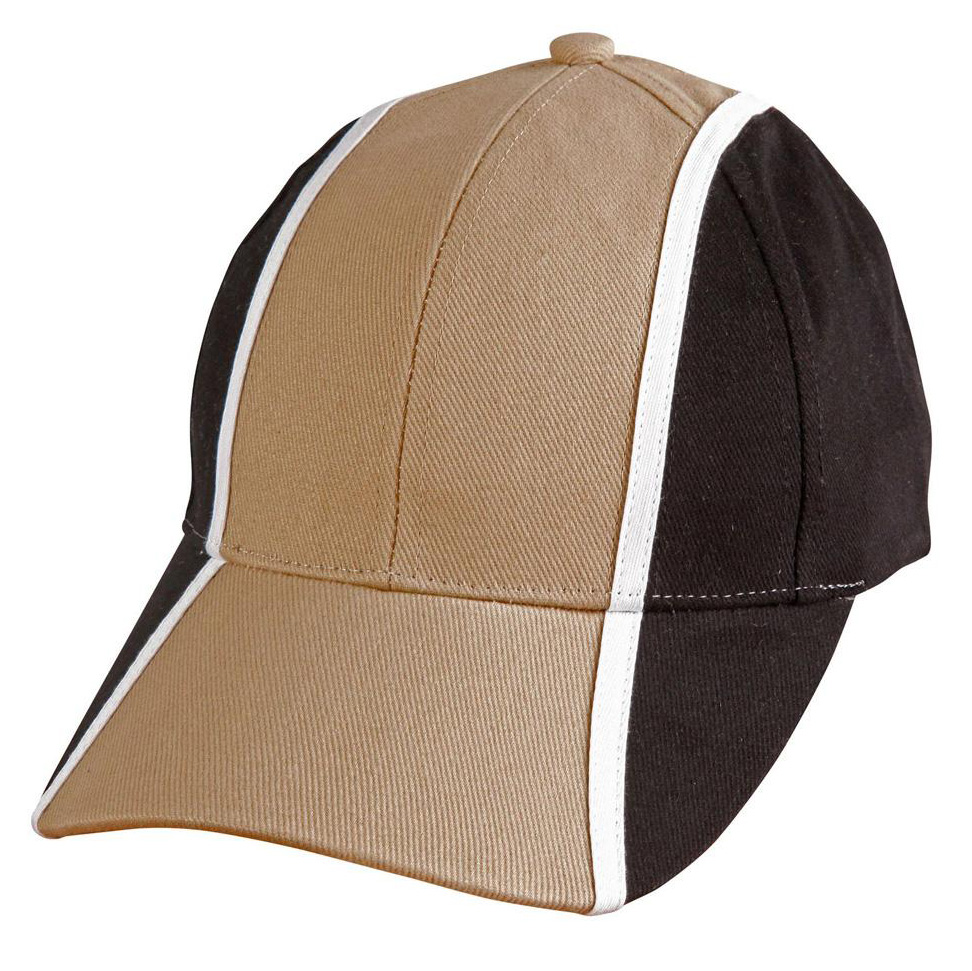 Tri-Colour Heavy Brushed Cotton Baseball Cap