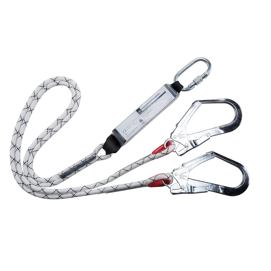Aluminium Double Kernmantle Rope Lanyard With Shock Absorber