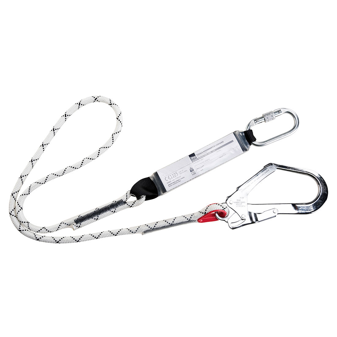 Aluminium Single Kernmantle Rope Lanyard With Shock Absorber