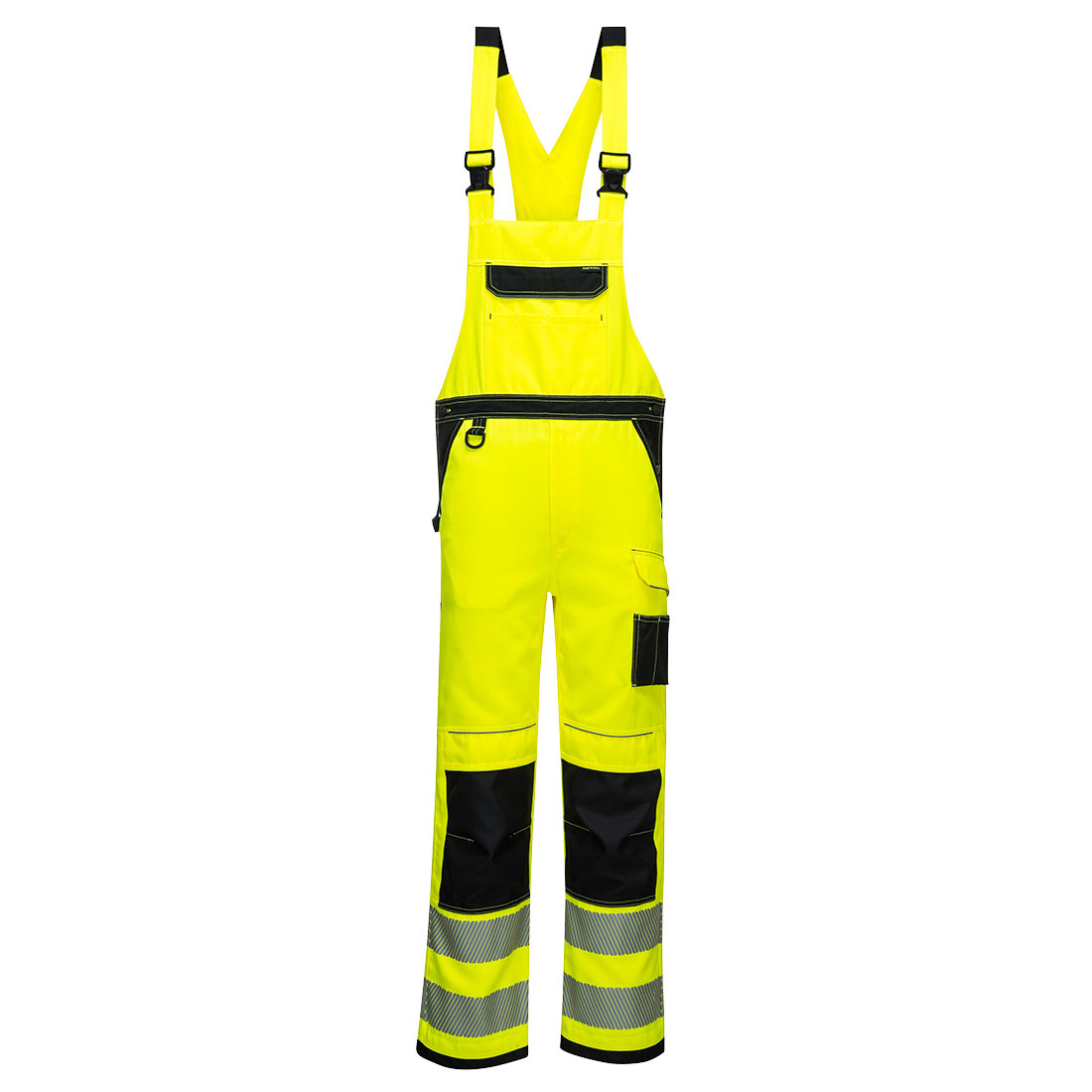 Hi-Vis Top-loading Bib & Brace with Knee Pad Pockets