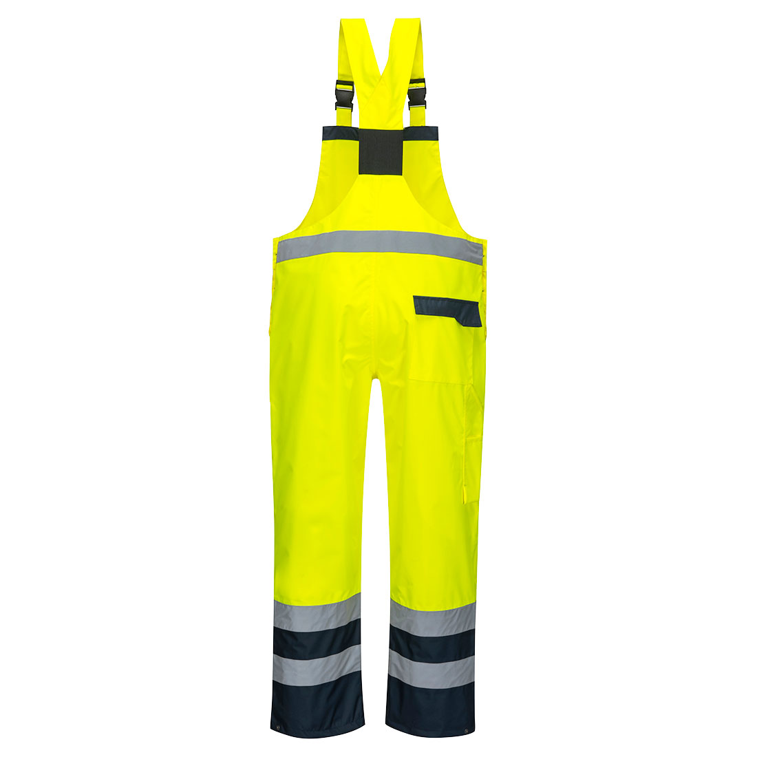  Hi-Vis Bib & Brace with Contrast Panels Against Dirt