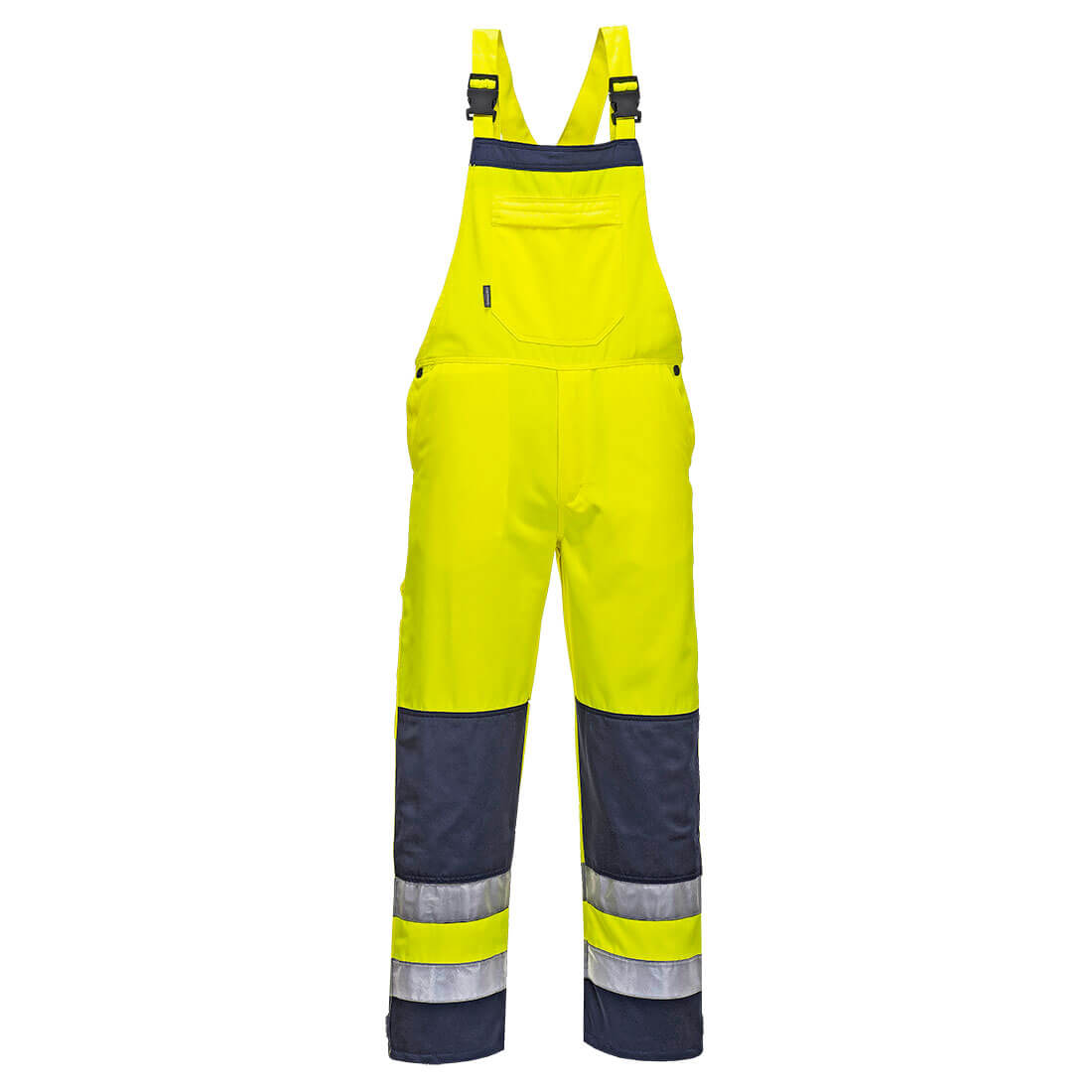 Hi-Vis Bib & Brace with a Concealed zip pocket