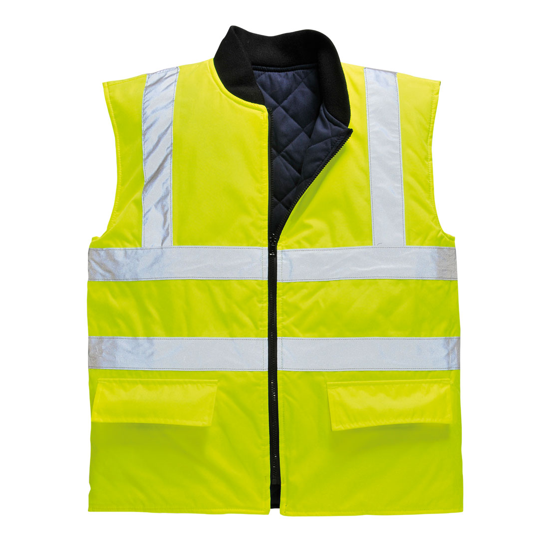 Hi-Vis Reversible Bodywarmer with Heavy Duty Padding