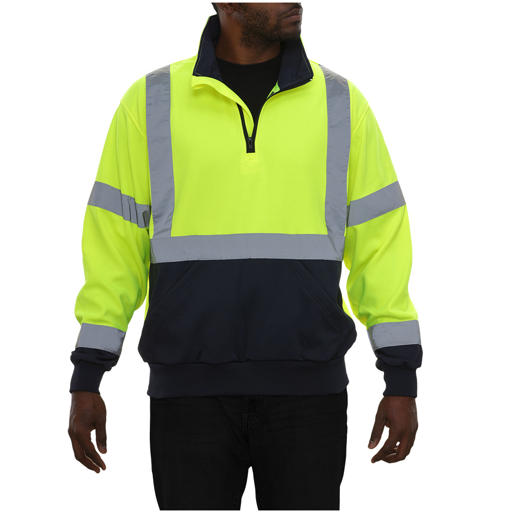 Hi Vis 2-Tone Quarter Zip Fleece