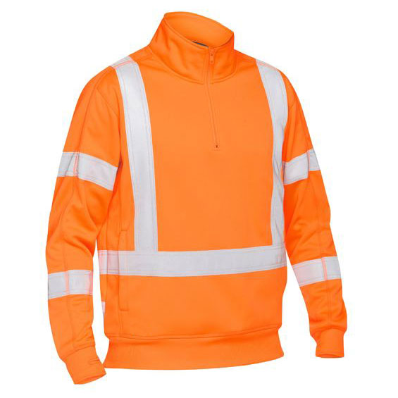 Hi Vis Wet Weather Breathable Warming X Back Rail Fleece Pullover