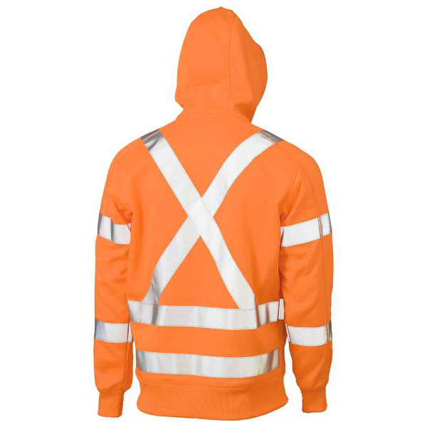 Hi Vis Wet Weather Breathable Warming Full Zip Rail Polar Fleece Hoodie