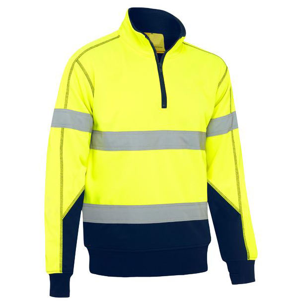 Hi Vis Two Tone Wet Weather Breathable Warming Fleece Pullover