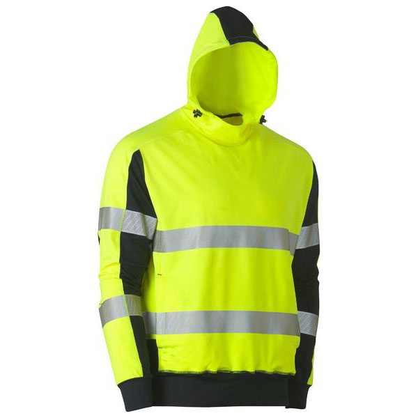 Hi Vis Two Tone Breathable Warming Fleece Hoodie with Heat Transfer 