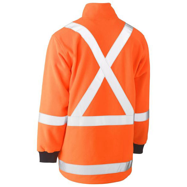  Hi Vis Cotton Breathable Rail Polar Fleece Pullover