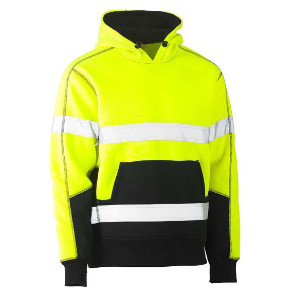 Hi Vis Cotton Breathable Rail Polar Fleece Hoodie Pullover