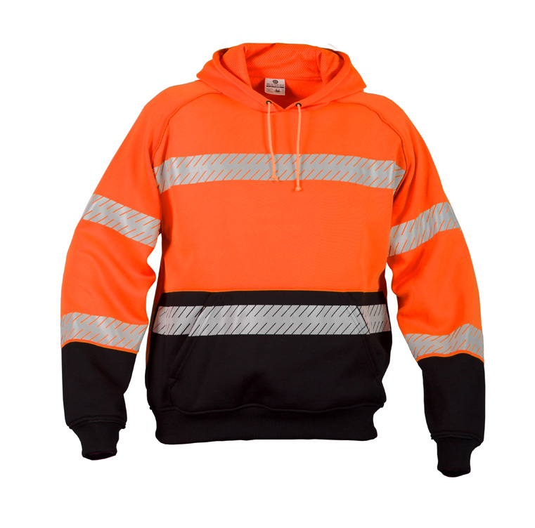 Hi-Vis Two-Tone Breathable Hoodie with Heat Transfer tape