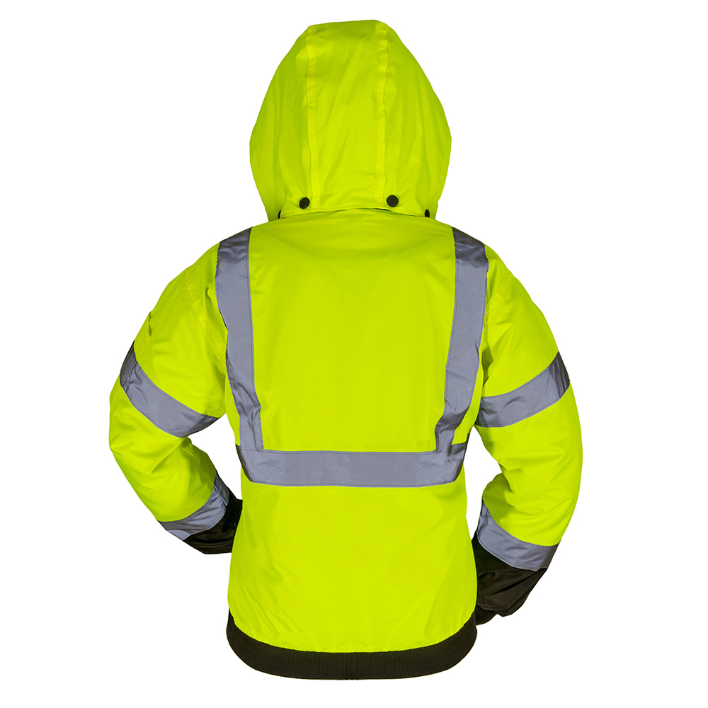 Hi-Vis Durable Waterproof PU Coated  Bomber Jacket Class 2