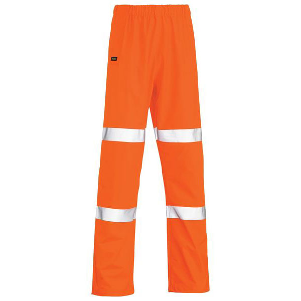 Hi Vis Breathable Stretch PU Waterproof Rail Rain Pants