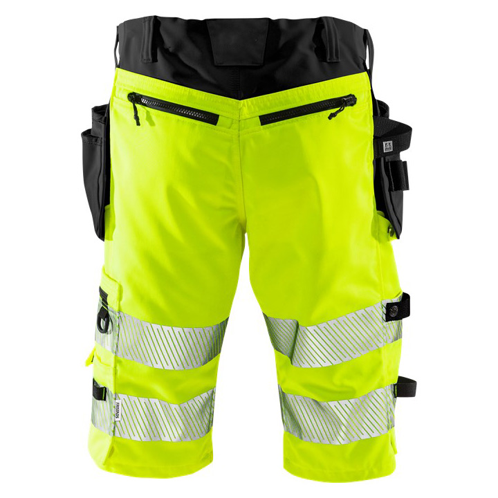 Hi-Vis Workwear Waterproof&Oil-Repellent Stretch Shorts Class 1 with Heat Transfer Tape