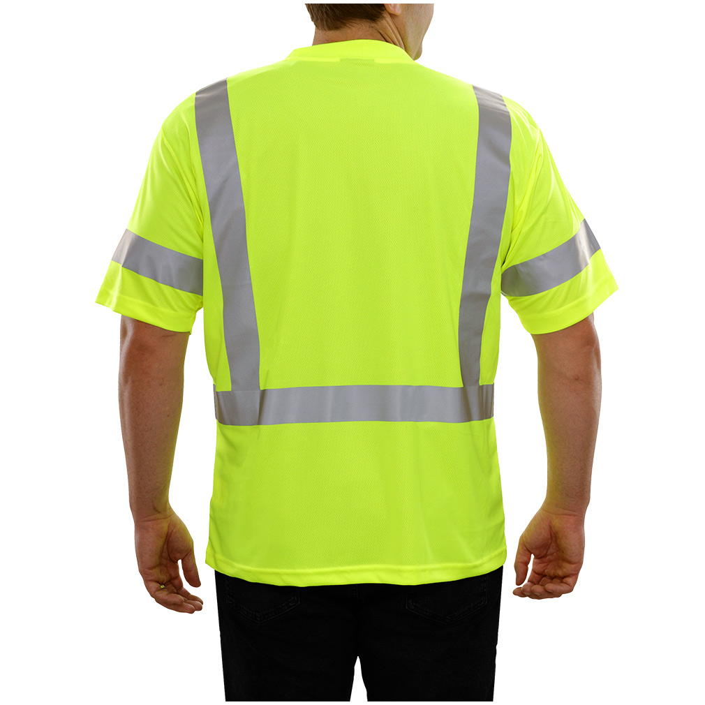 Hi-Vis High Performance Wicking Short Sleeve T-Shirt ANSI Type R Class 3