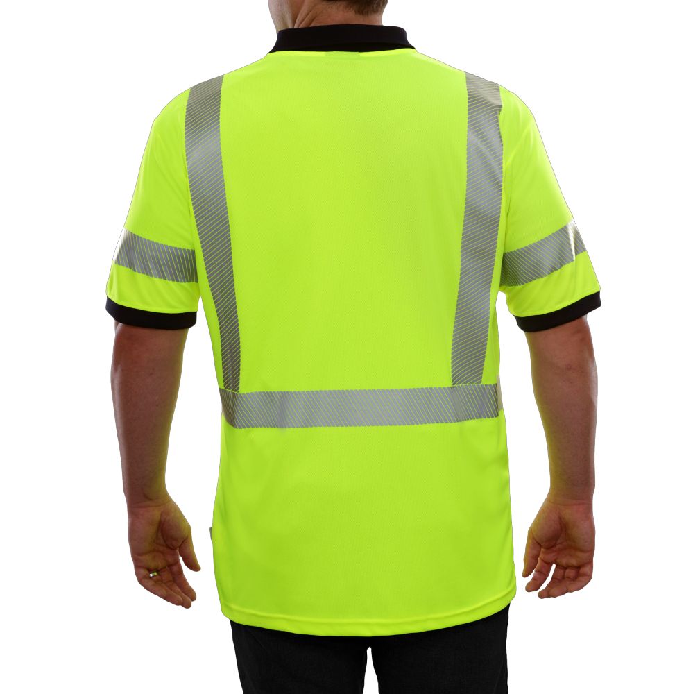 Hi-Vis Lime Comfortable Soft Safety Polo Shirt Man\Woman with Heat Transfer Tape