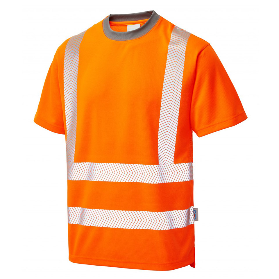 Hi-Vis Breathable Cool Dry T-Shirt with Heat Transfer Segmented Tape