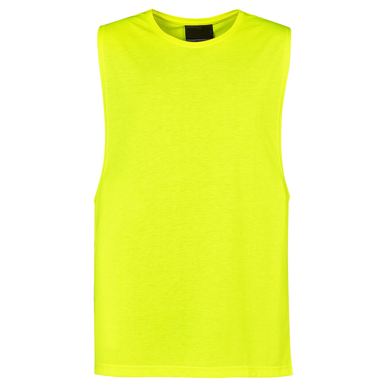 Hi Vis Mens Breathable Sleeveless Tee Singlet