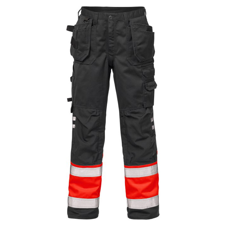 Hi-Vis Comfortable Poly-cotton Trousers Class 1 with Waterproof