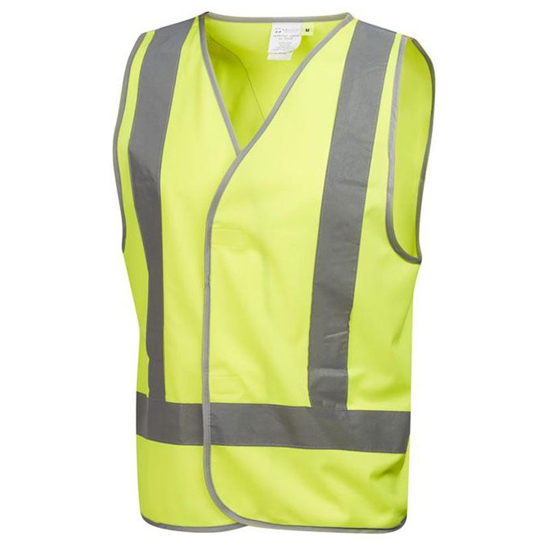 Rail Vic Hi Vis D/N X-Back Taped Vest Velcro Front