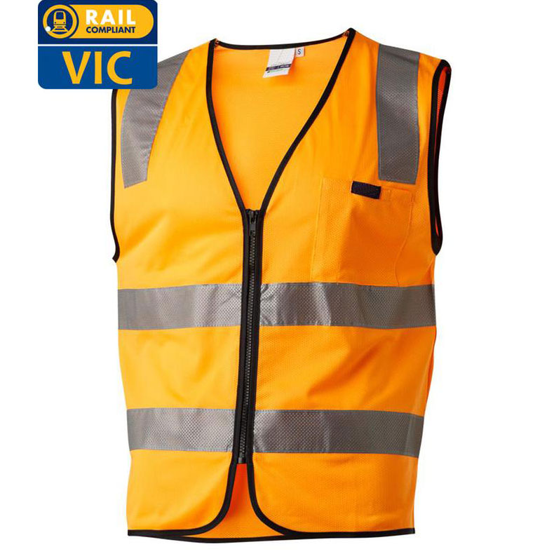 Rail Vic  Summer Air Hi Vis D/N Taped Vest