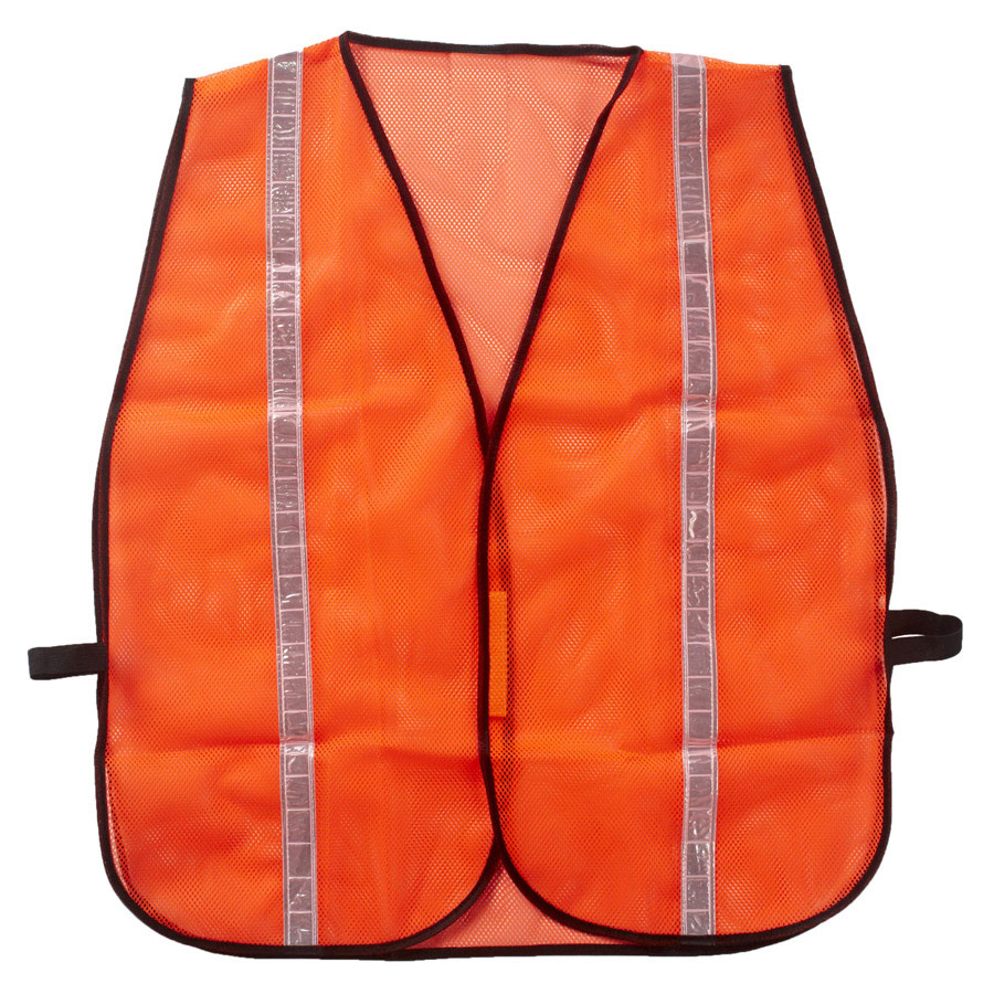 Hi-Vis Polyester Mesh 1'' PVC tape Safety Vest Orange\Yellow 