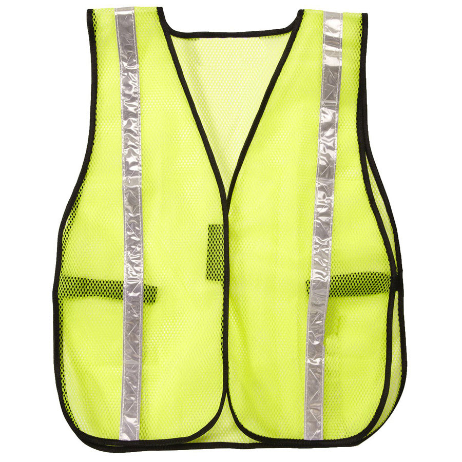 Hi-Vis Polyester Mesh 1'' PVC tape Safety Vest Orange\Yellow 