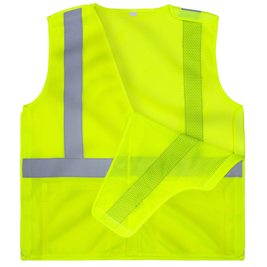 Hi-Vis Mesh 5-Point Breakaway Ansi Class 2 Safety Vest with Pockets