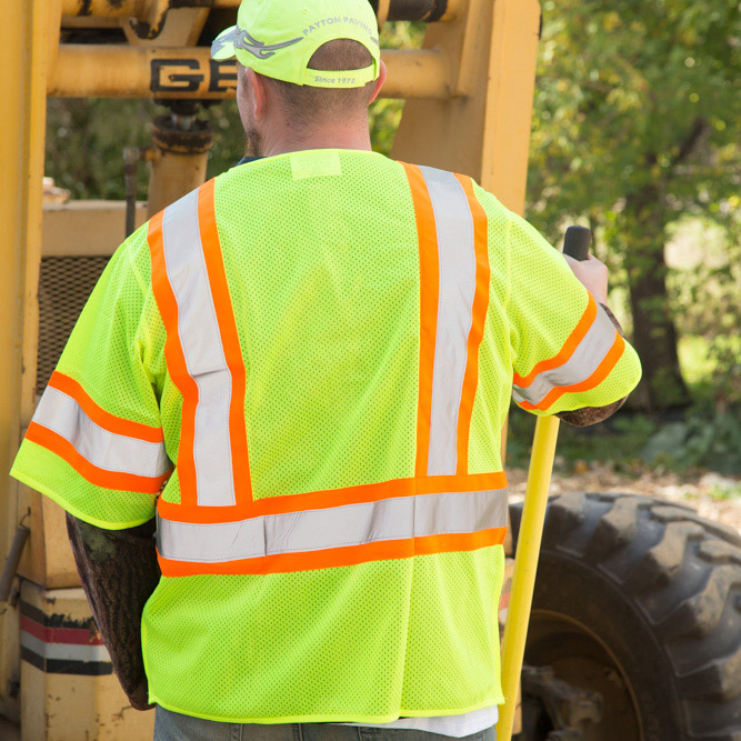 Hi-Vis Deluxe Durable Surveyor Mesh Safety Vest ANSI Class 3