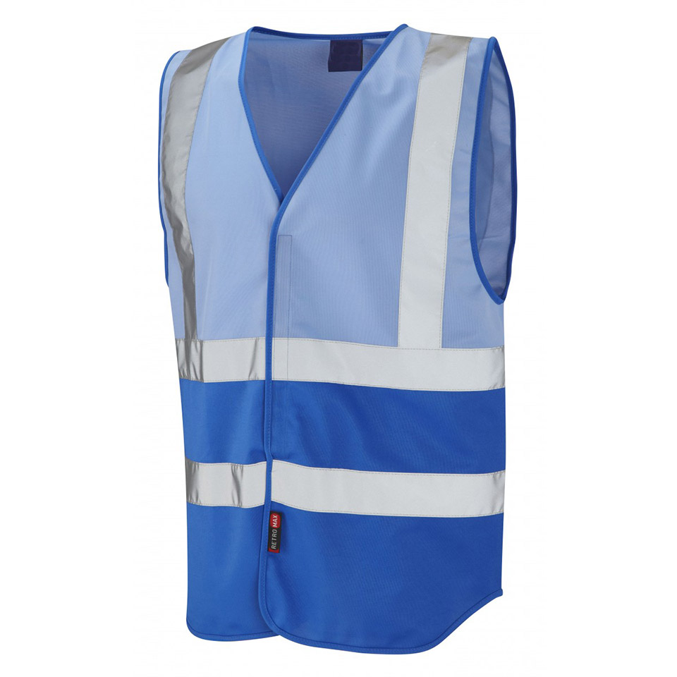 Hi-Vis Two Tone Durable Workwear Safety Waistcoat Class 2 with ID Pocket 