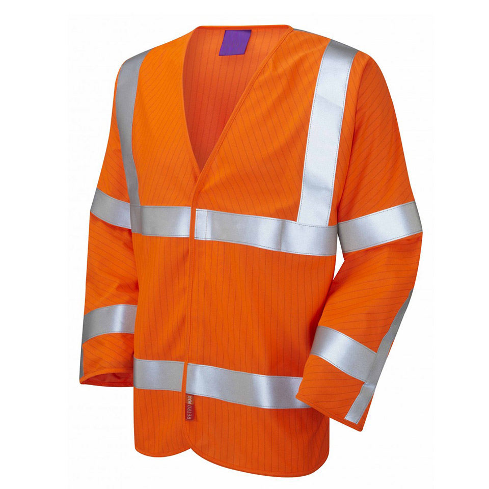 Flame Resistant Lightweight Breathable Hi-Vis Anti-Static Sleeved Vest