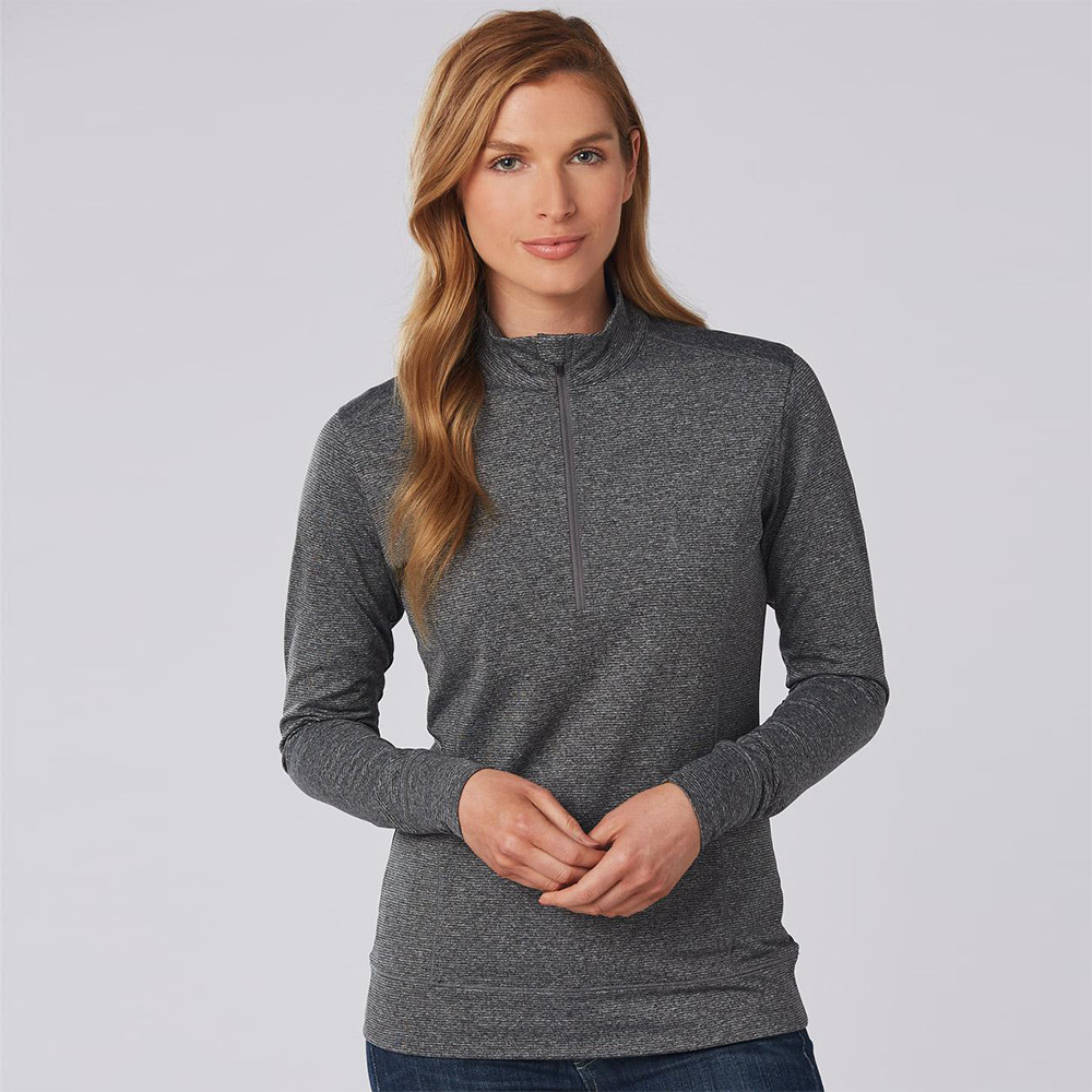 Ladies' Half Zip Long Sleeve Sweat Top