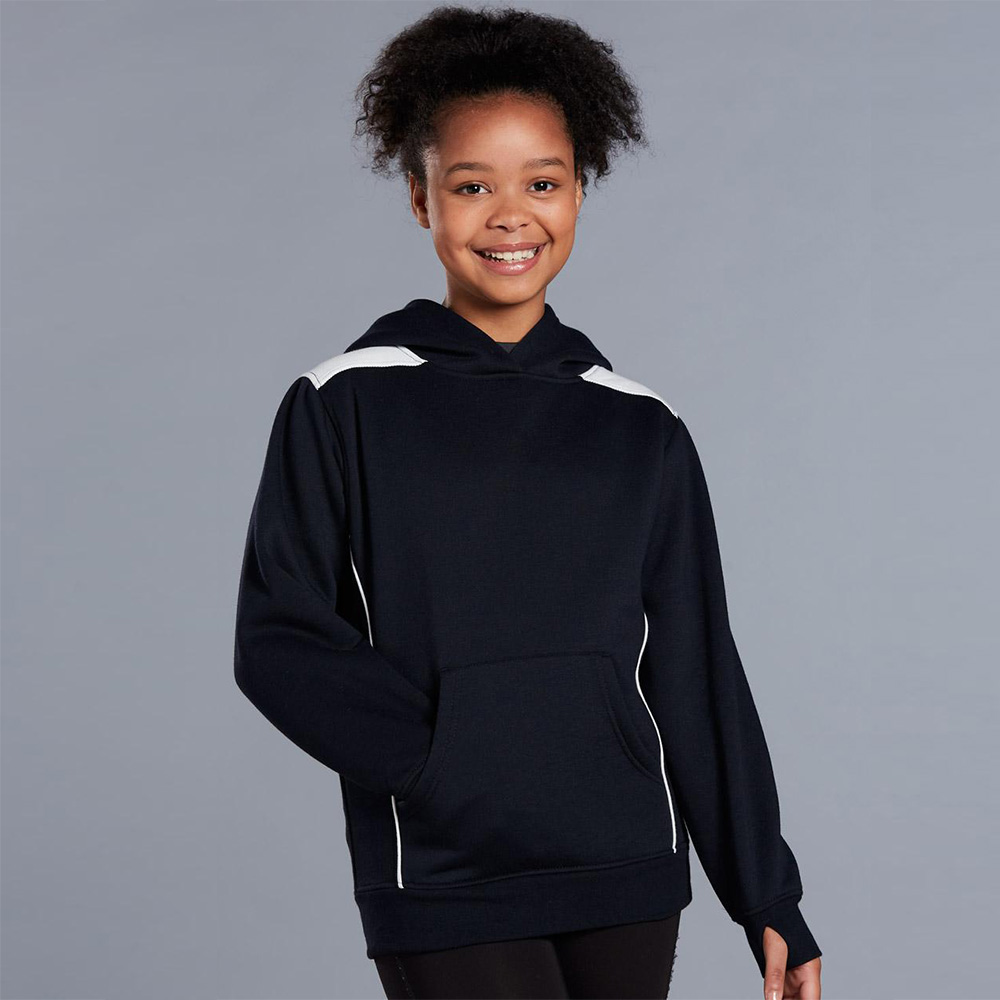 Kid's Close Front Contrast Fleece Hoodie