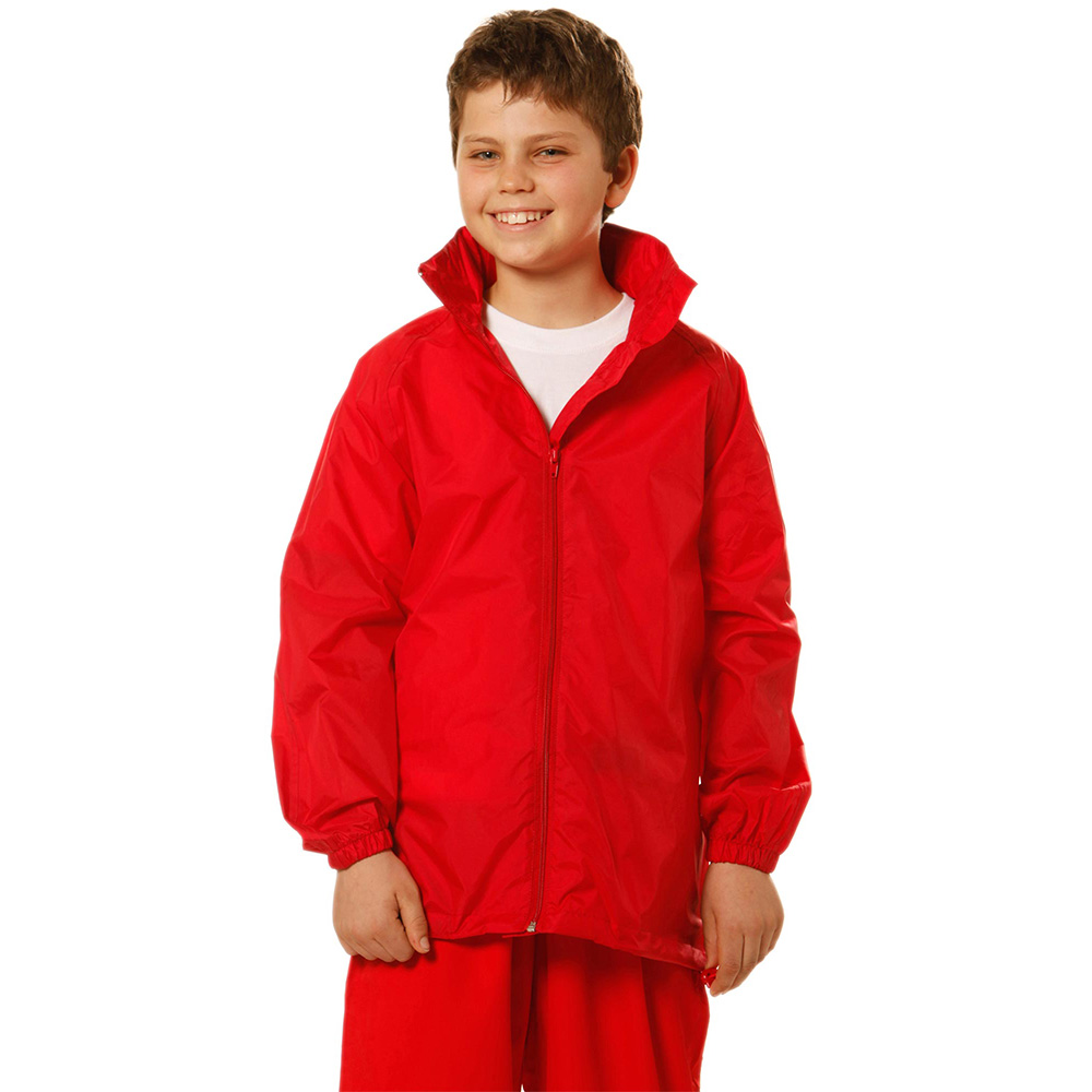 Kids' Rain Forest Outdoor Spray Jacket With Hood In Pouch