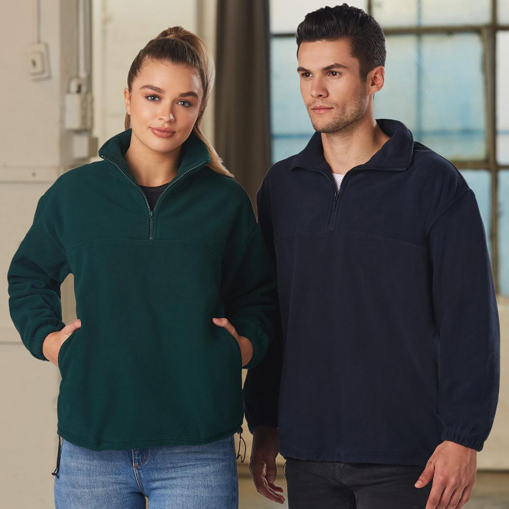 Unisex Half Zip Polar Fleece Pullover