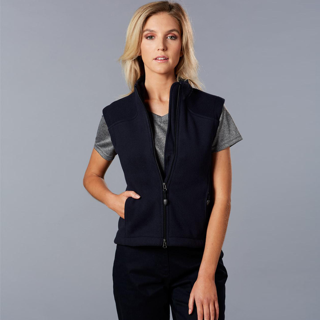 Ladies' Bonded Polar Fleece Vest