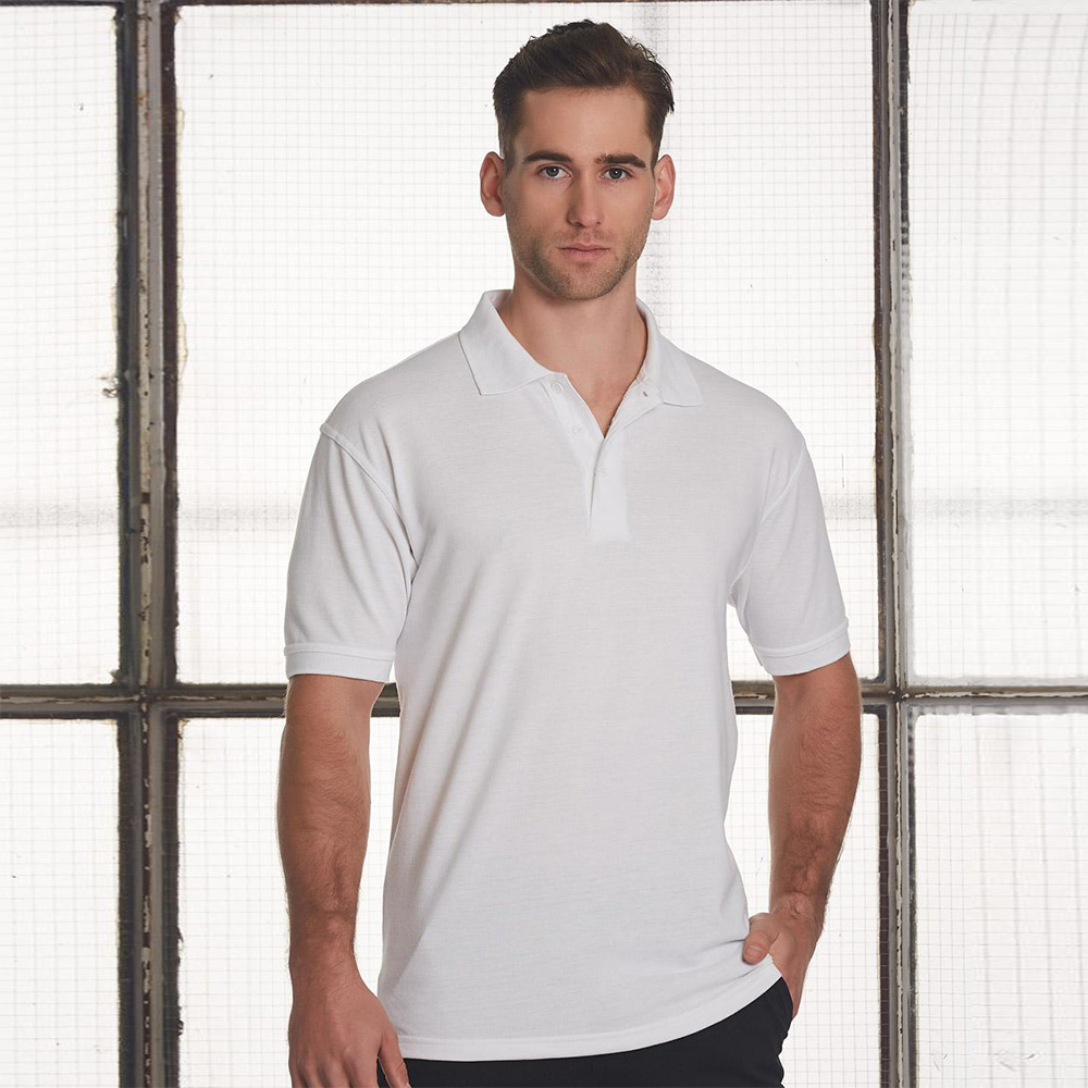 Men's Poly/Cotton Tight Pique Knit Short Sleeve Polo