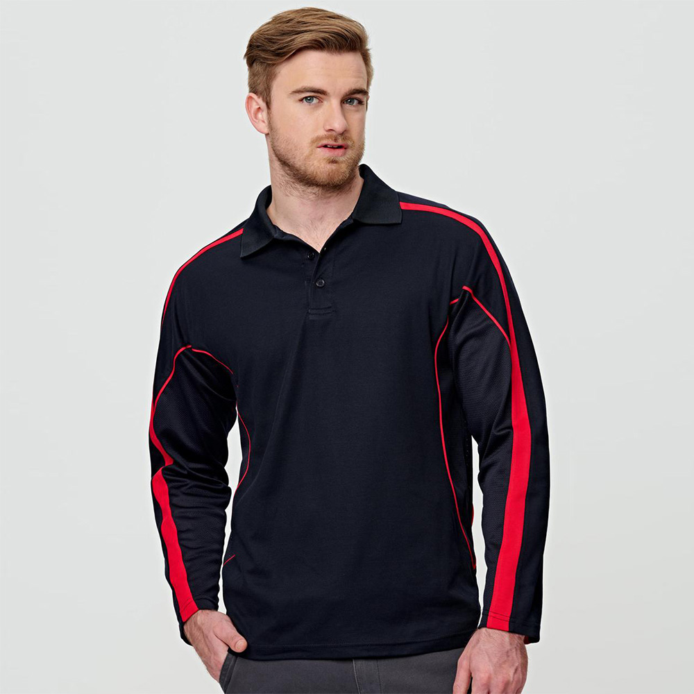 Men's Fashion Long Sleeve Polo