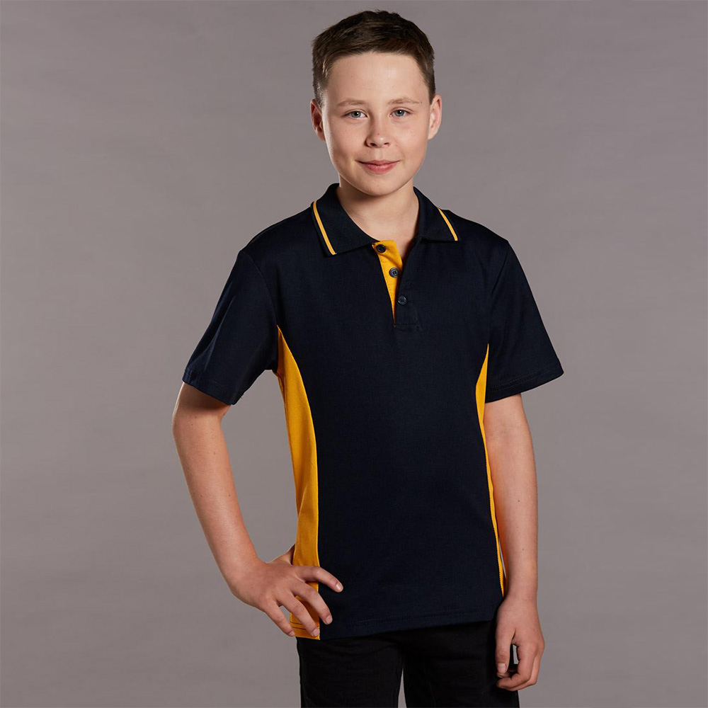 Kids Contrast Short Sleeve Polo