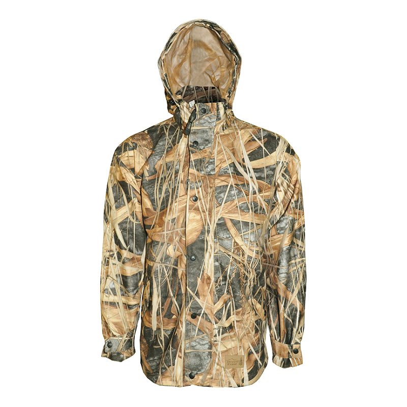 Polyester / P.V.C Waterproof Lightweight Breathable Hunting Clothing Rainsuit